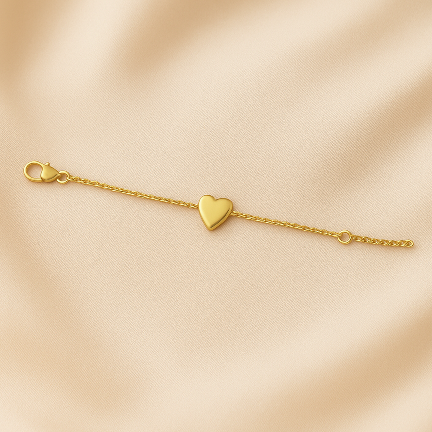 zovora jewels Brasslet heart Chain Gold-plated Bracelet