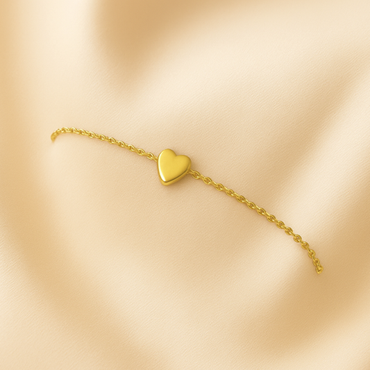 zovora jewels Brass heart Chain Gold-plated Bracelet